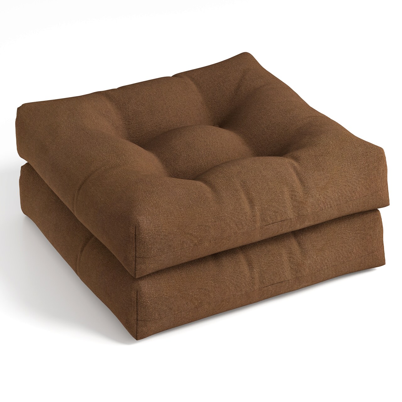 Set of 2 Outdoor Indoor Chair Cushions with Thick Cotton Filling and Reversible Design